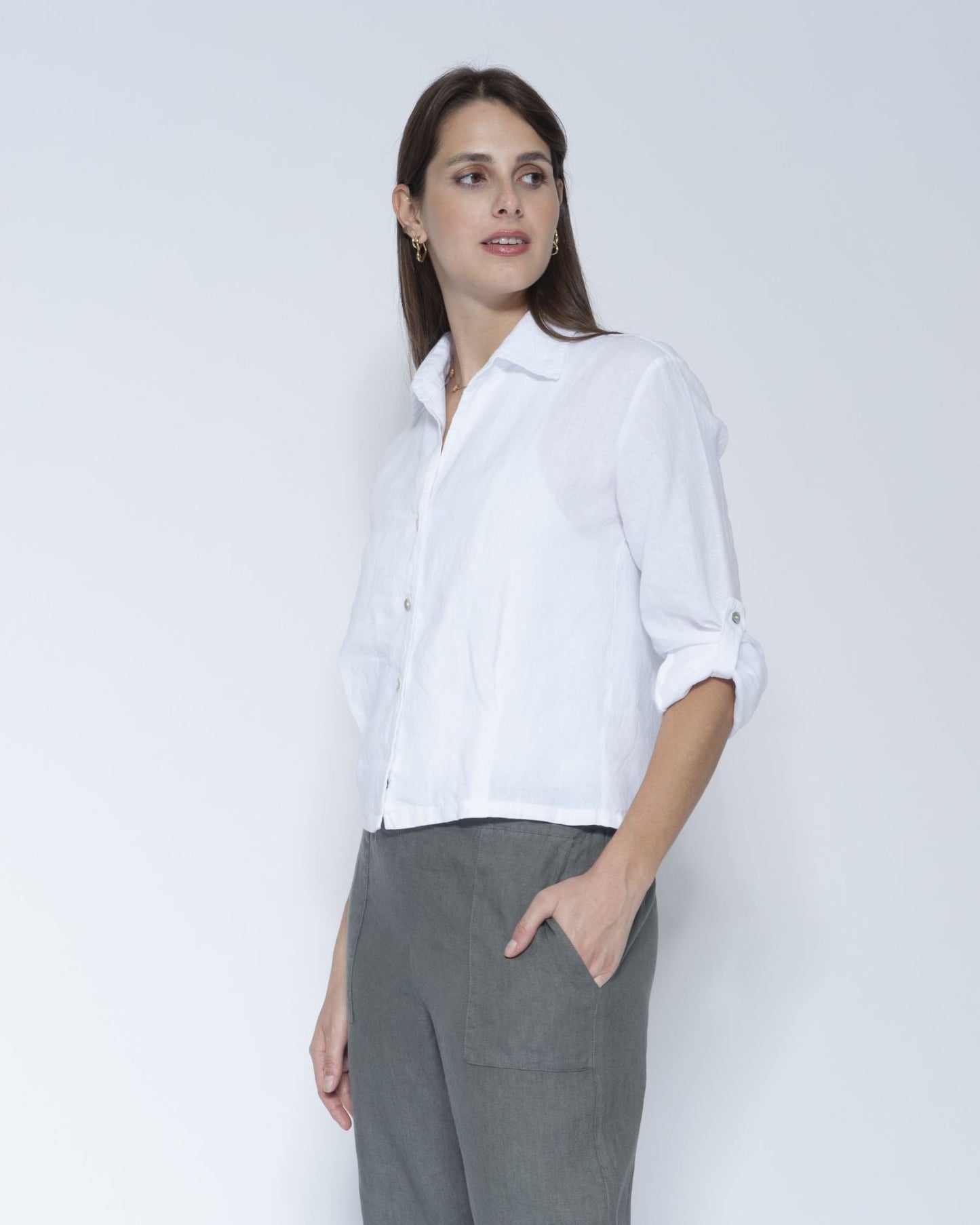 Blueberry Tailored Shirt, White