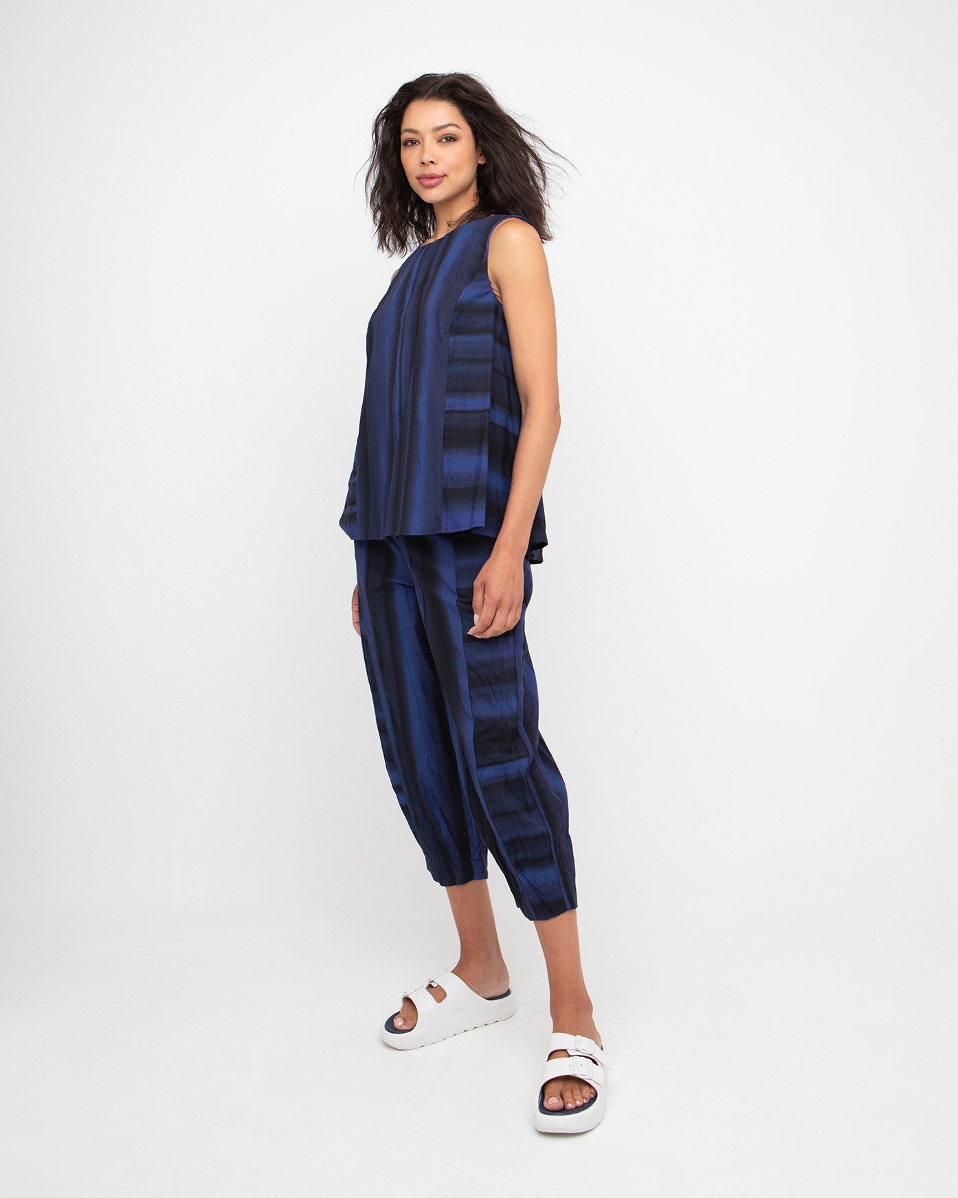 Ozai N Ku Astra Tank Top, Black/Blue