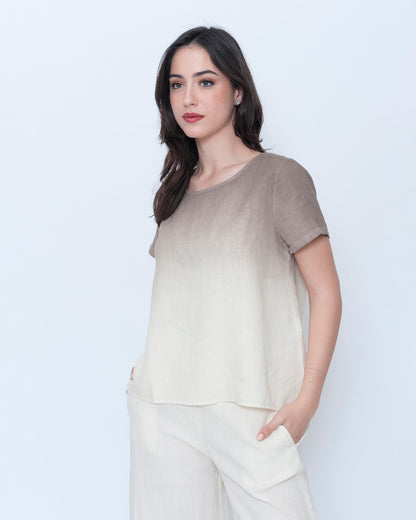 Blueberry Quiet Top, Latte Ombre