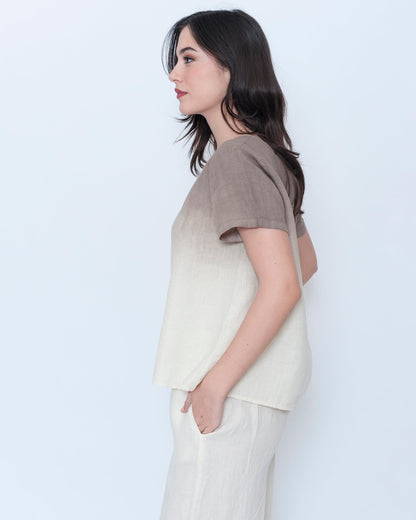 Blueberry Quiet Top, Latte Ombre