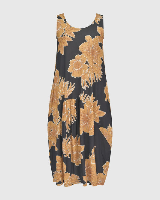 Aloha Sleeveless Maxi Dress, Gold