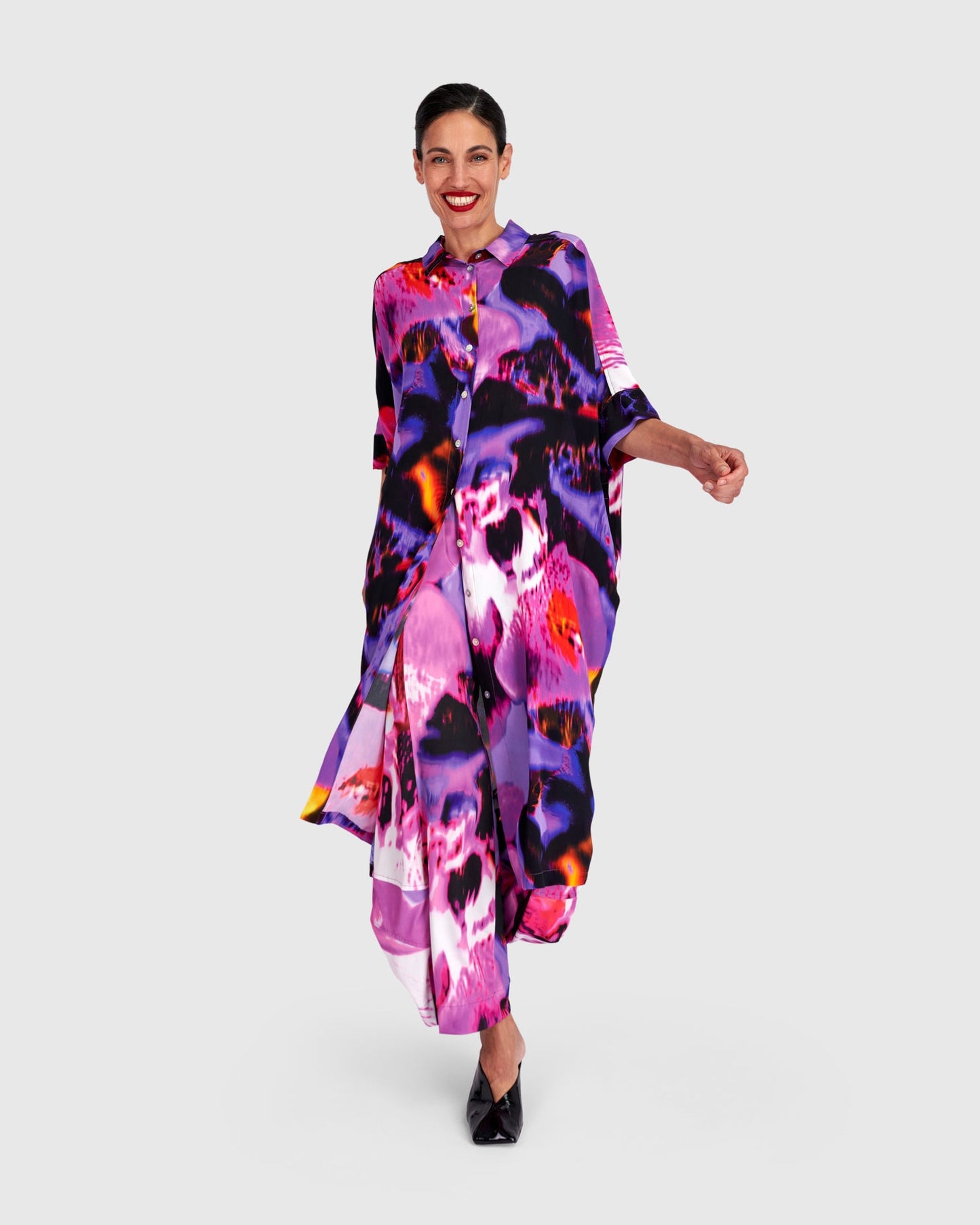 Reiko Shirtdress, Orchid