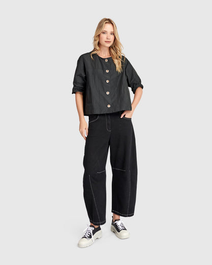 Go-To Barrel Pants, Black