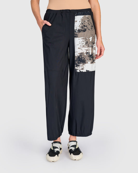 Tekbika Axis Lantern Pants, Black Graphic