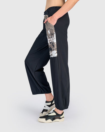 Tekbika Axis Lantern Pants, Black Graphic
