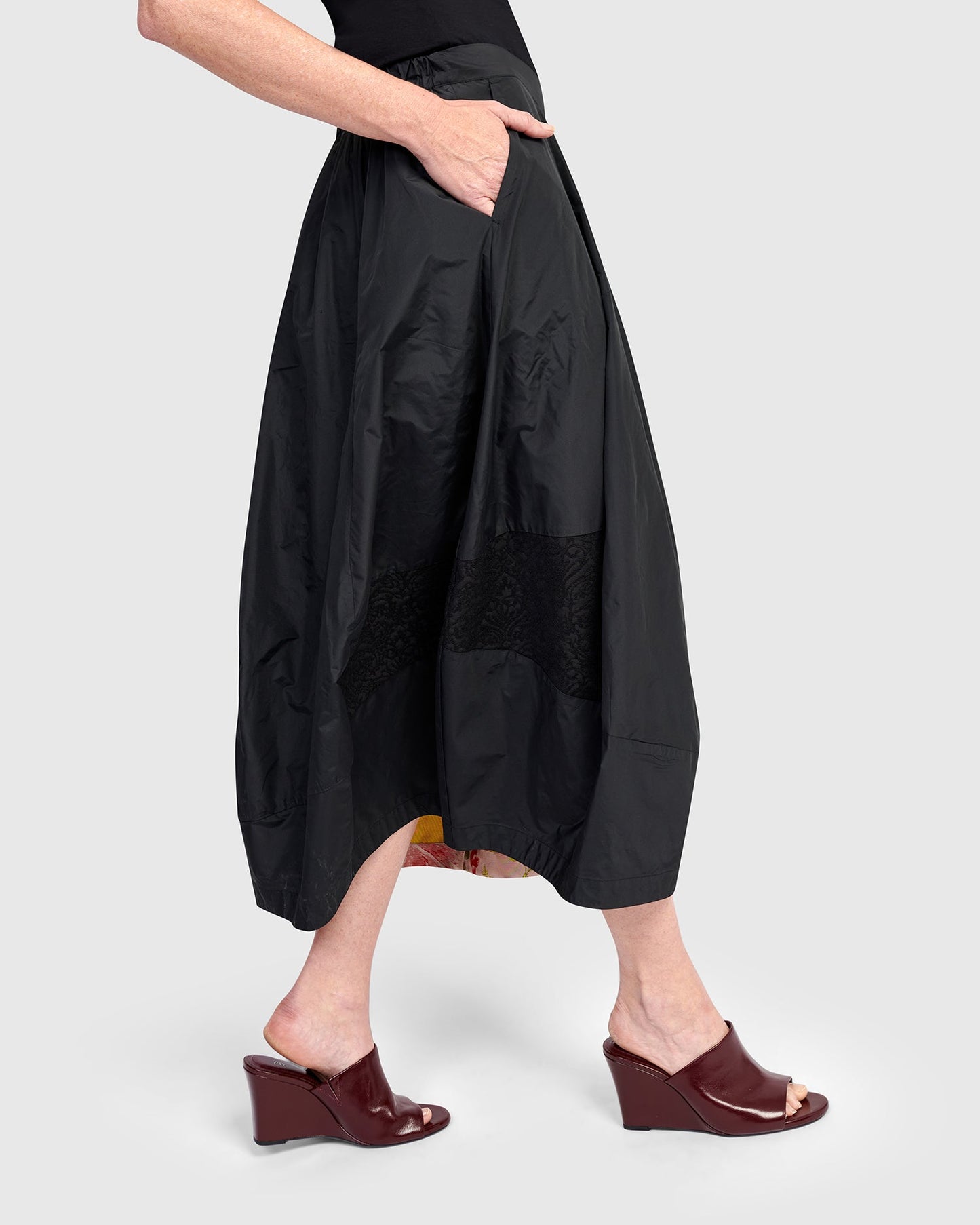 Lauryn Cocoon Skirt, Black