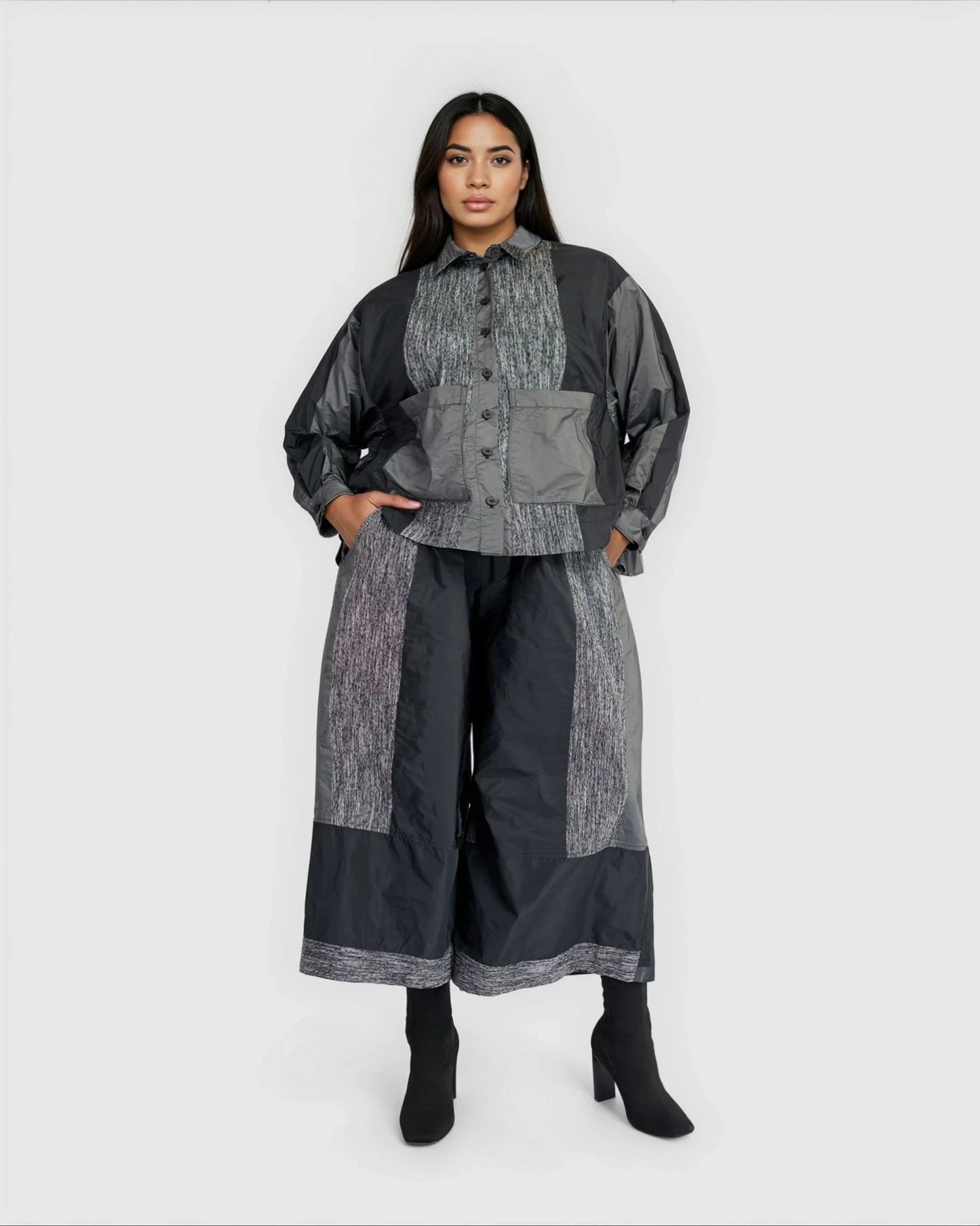 Tasset Wide Leg Pants, Iron