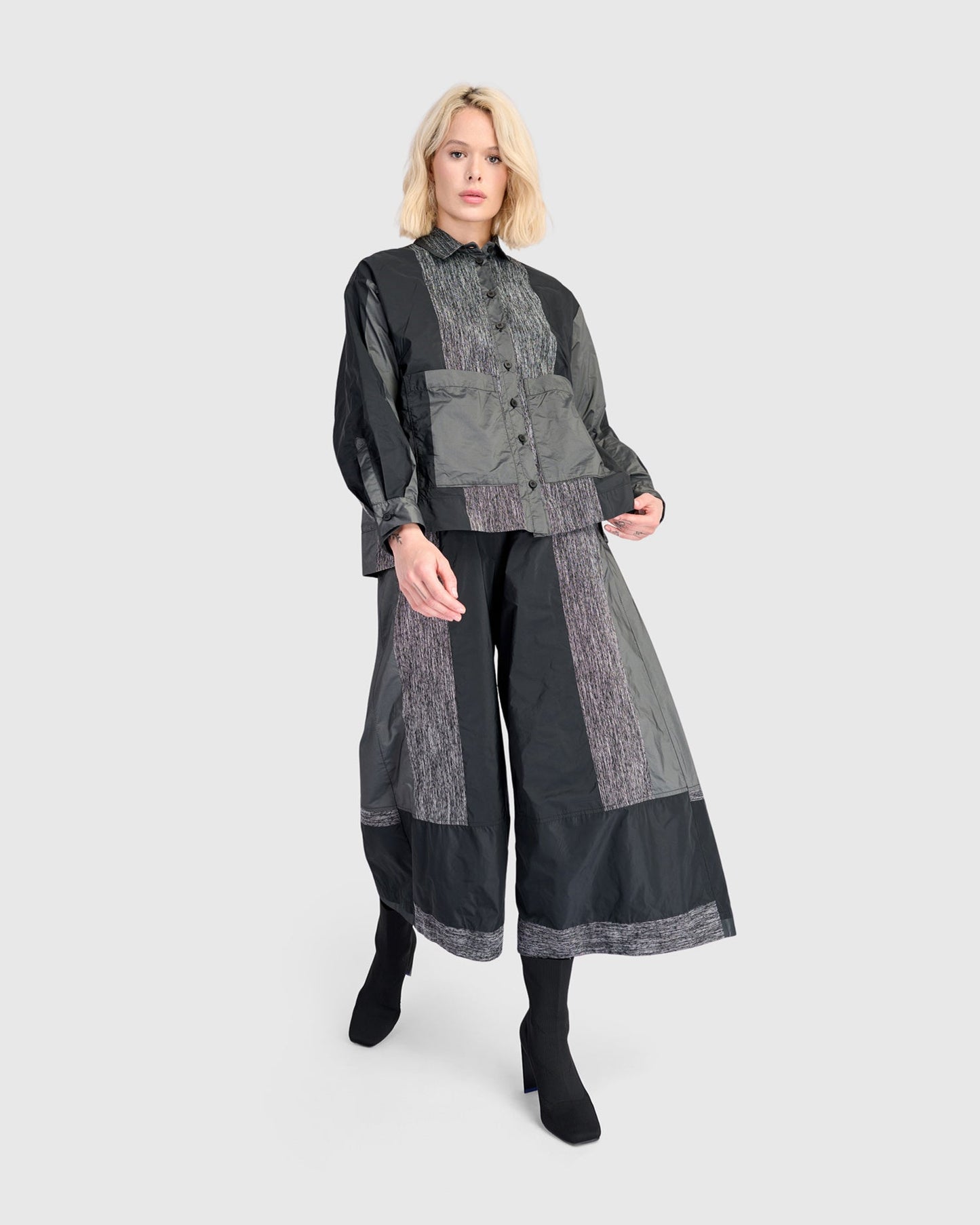 Tasset Wide Leg Pants, Iron