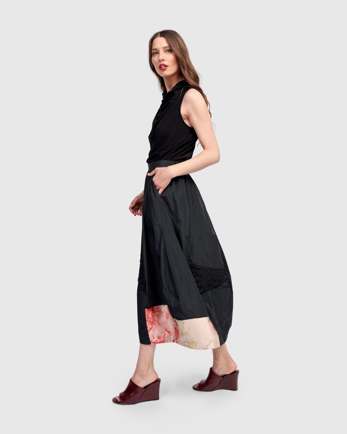 Lauryn Cocoon Skirt, Black
