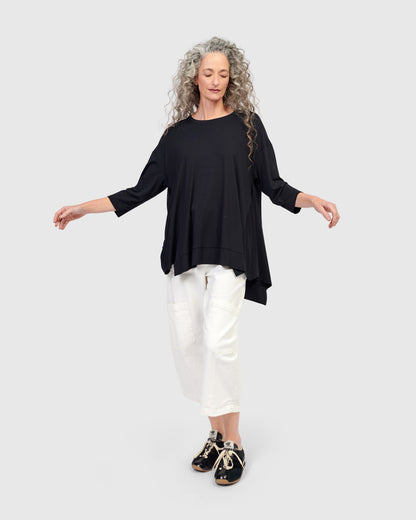 Twill Palma Capri Pants, White