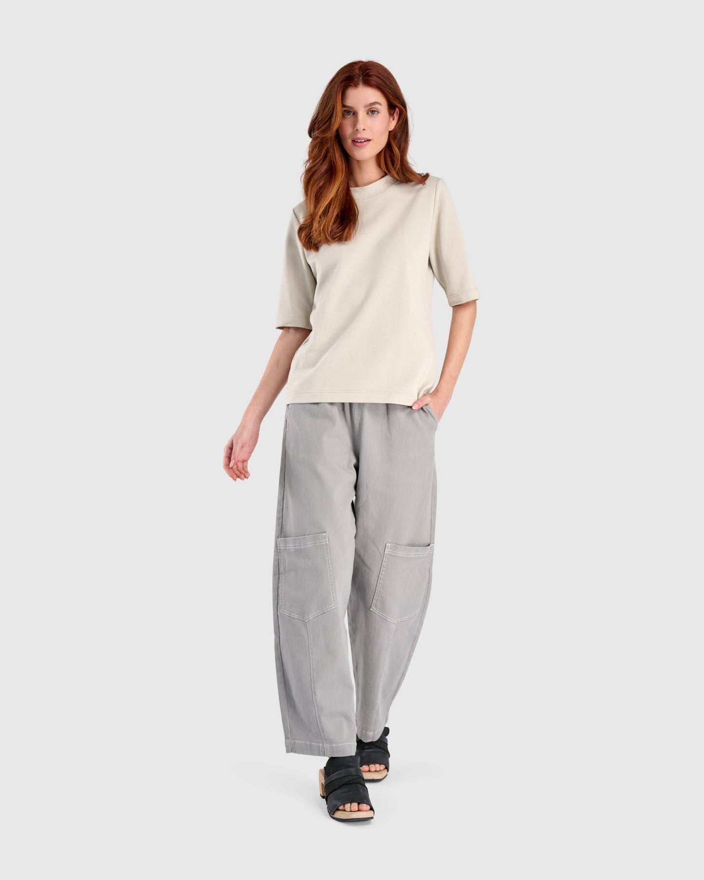 Urban Staple Elevated Tee, Cream
