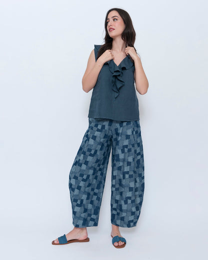 Blueberry Balloon Pants, Patch Denim